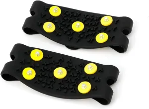 1 Pair 5-Stud Crampon Snow Ice Claw Climbing Anti Slip Spikes Snow and Ice Crampons Anti-Skid Shoe Spikes Snow Hiking Anti Slip