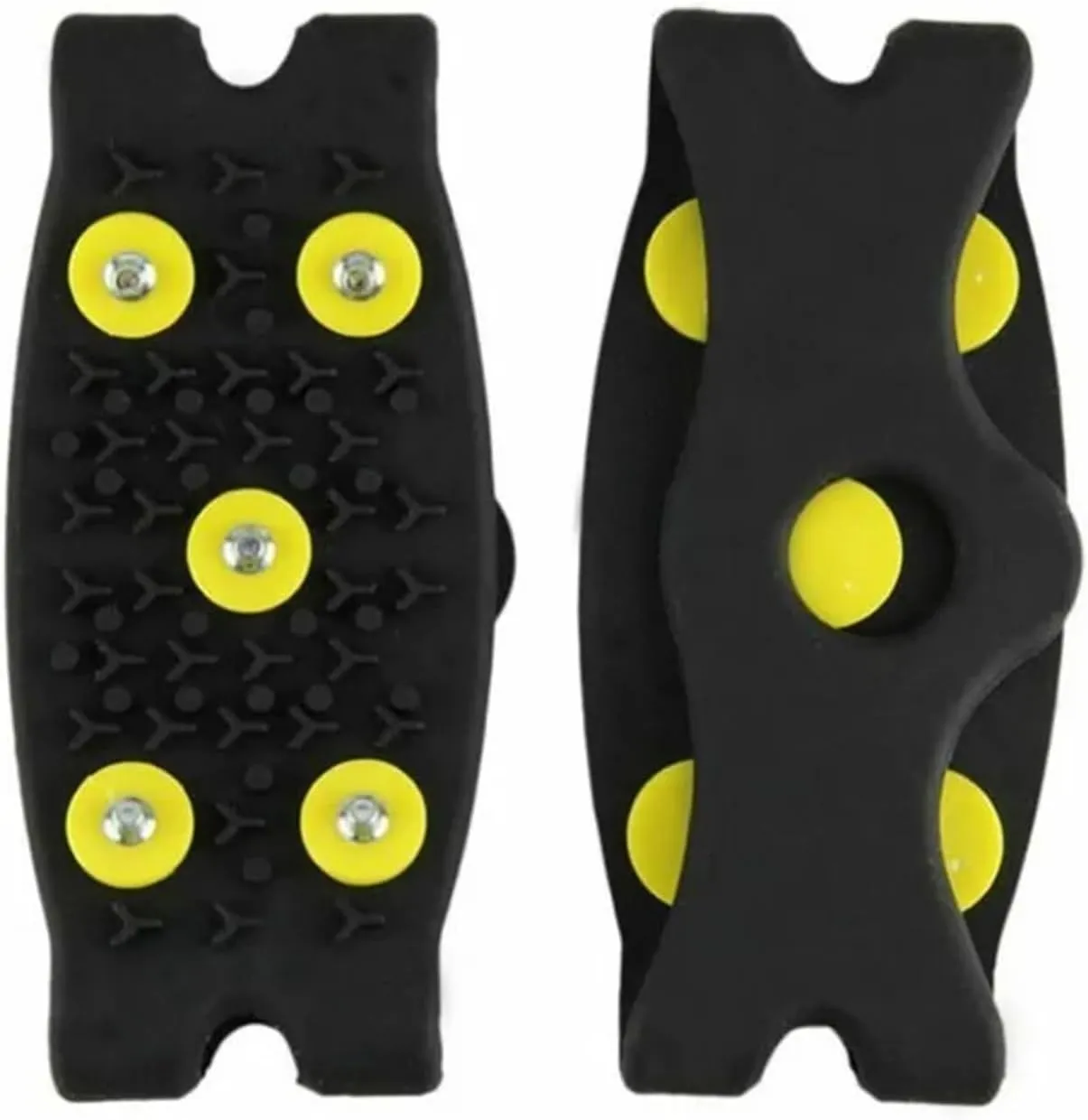 1 Pair 5-Stud Snow Ice Claw Climbing Anti Slip Spikes Grips Crampon Cleats Shoes Cover 、Women Men Boots Cover Size 35-43