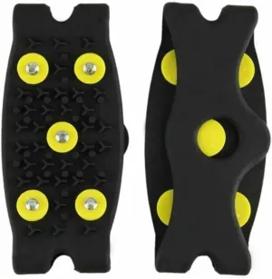 1 Pair 5-Stud Snow Ice Claw Climbing Anti Slip Spikes Grips Crampon Cleats Shoes Cover 、Women Men Boots Cover Size 35-43