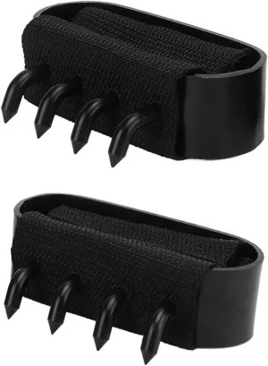 1 Pair Outdoor Climbing Hand Claw 4 Tooth Ice Crampon Hooks with Adjustable Wristband, Lightweight, Anti-Skate for Tree and Mountain Climbing