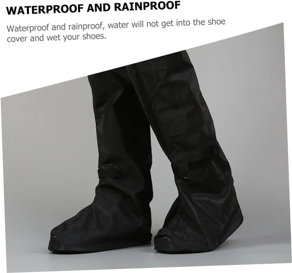 1 pair Reusable Shoe Covers Wear Resistant Thickened Rainproof Overshoes Running Work Contractors Keep Floors Carpets Clean