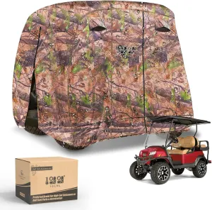 10L0L Universal Golf Cart Cover, 4 Passenger Golf Cart Storage Cover for EZGO, Club Car, Yamaha, Rainproof Waterproof Sunproof Dustproof Protection
