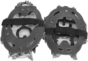 14 Teeth Anti Slip Spikes, Ice Grips Crampon Covers for Ski Shoes, Durable Non Slip Shoe Grip for Hiking and Climbing, Secure Spike Shoe Attachments