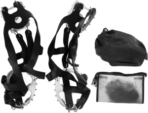 18 Tooth Ice Crampons High Density Stainless Steel Material Good Grip and Stability Snow Mountains Ski Trails
