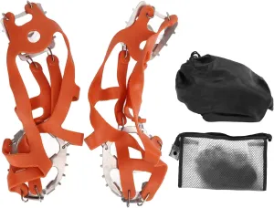 18 Tooth Ice Crampons High Density Stainless Steel Material Good Grip and Stability Snow Mountains Ski Trails