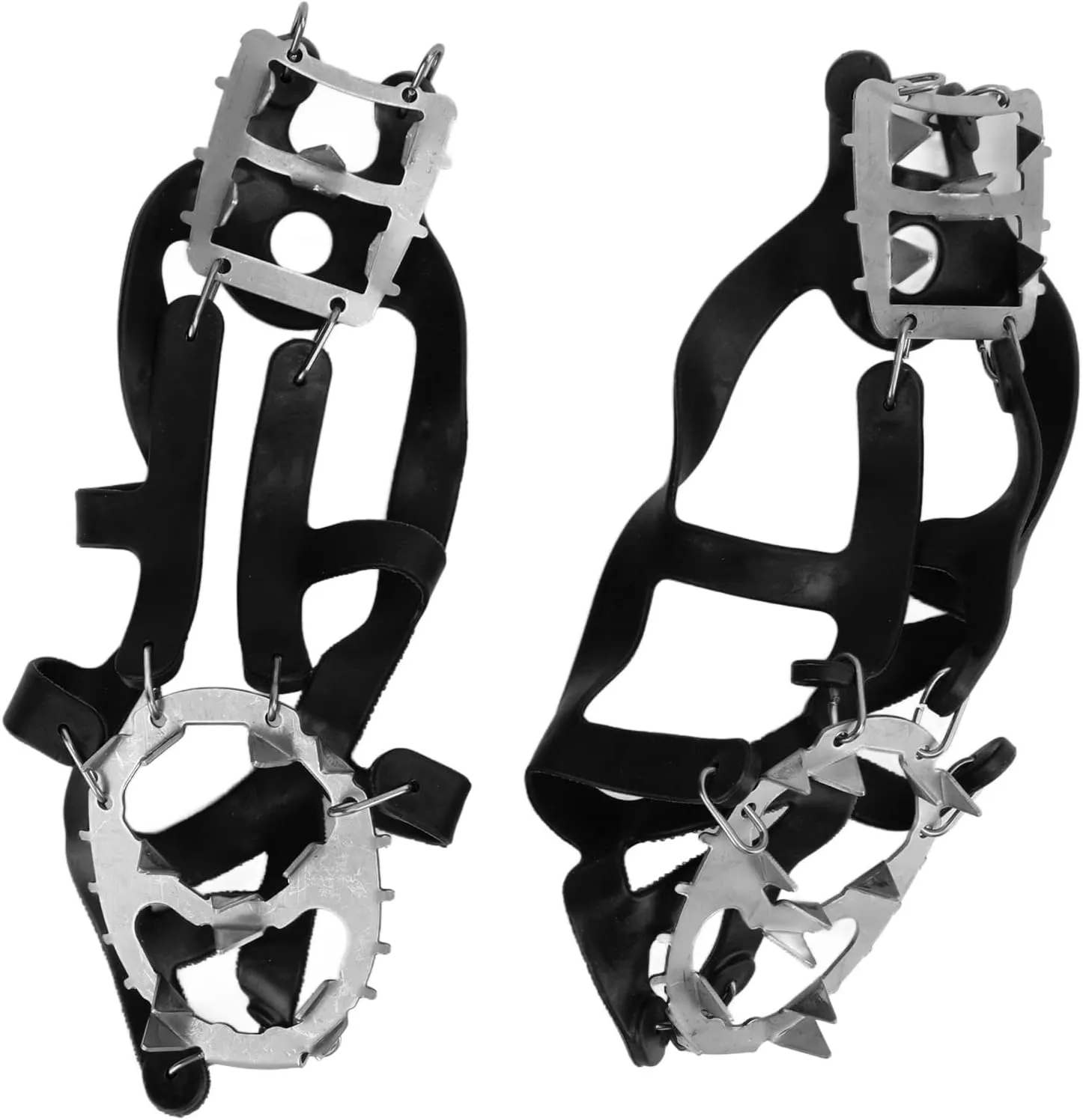 18 Tooth Ice Crampons High Density Stainless Steel Material Good Grip and Stability Snow Mountains Ski Trails