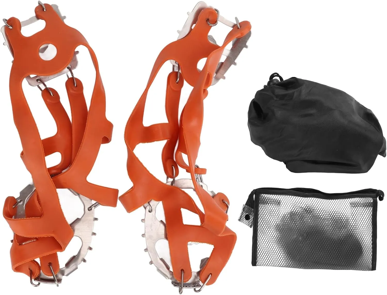 18 Tooth Ice Crampons High Density Stainless Steel Material Good Grip and Stability Snow Mountains Ski Trails