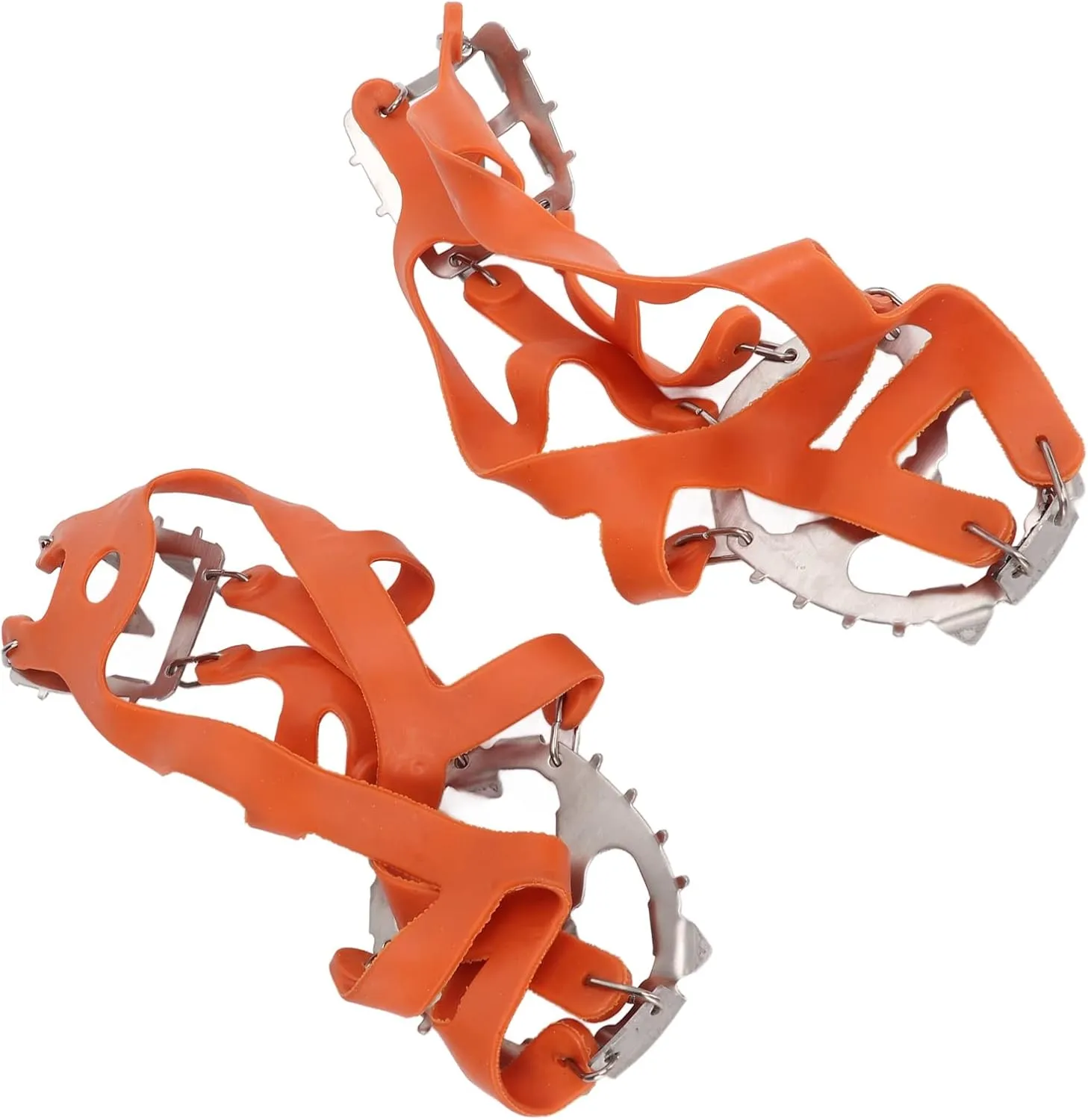 18 Tooth Ice Crampons High Density Stainless Steel Material Good Grip and Stability Snow Mountains Ski Trails