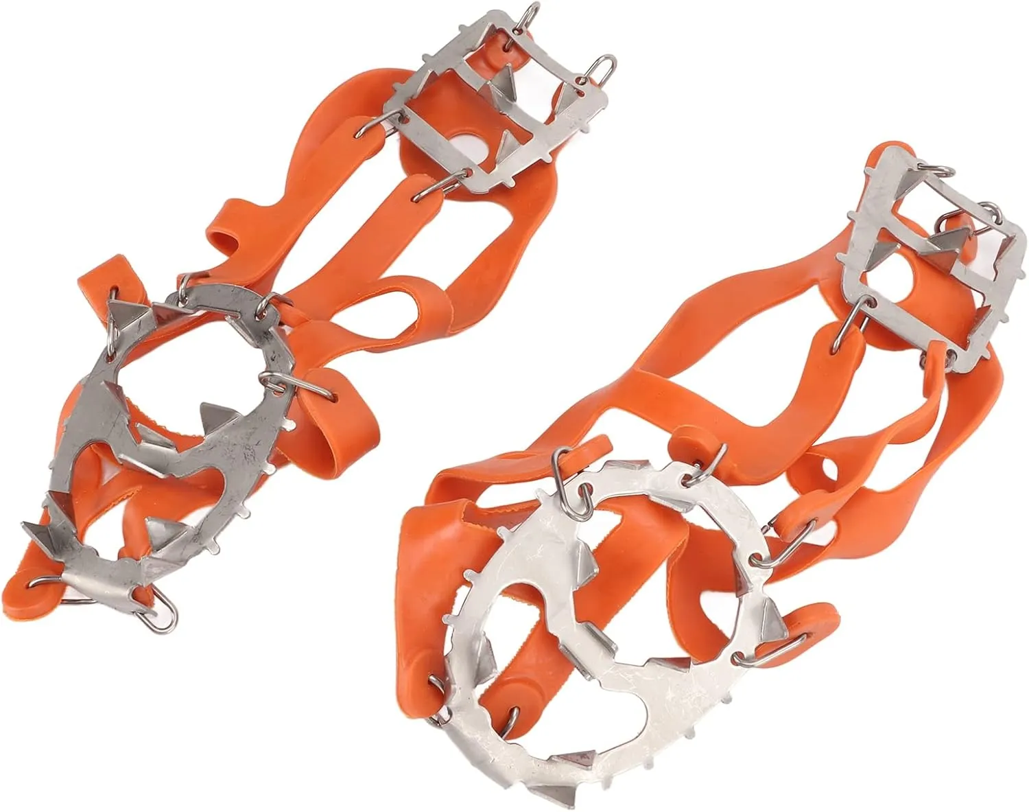 18 Tooth Ice Crampons High Density Stainless Steel Material Good Grip and Stability Snow Mountains Ski Trails