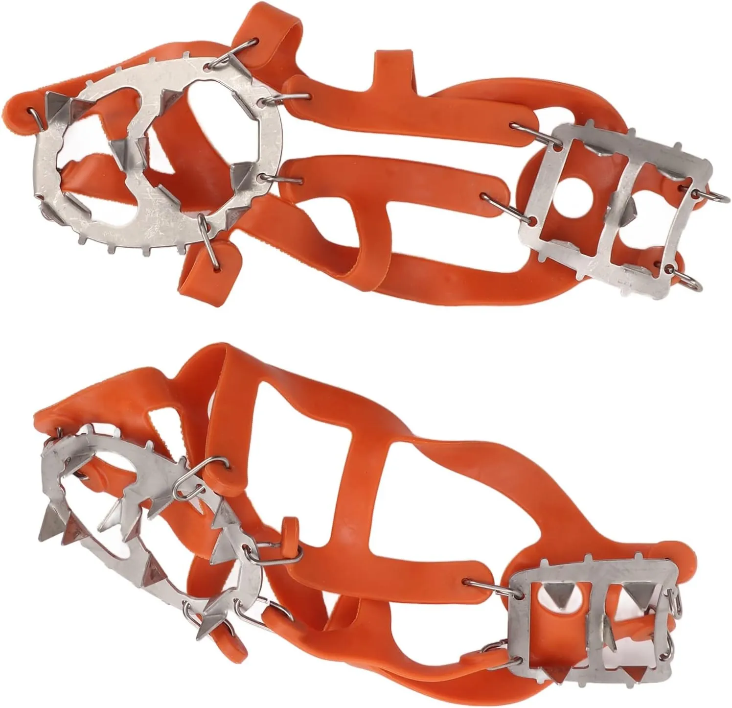 18 Tooth Ice Crampons High Density Stainless Steel Material Good Grip and Stability Snow Mountains Ski Trails