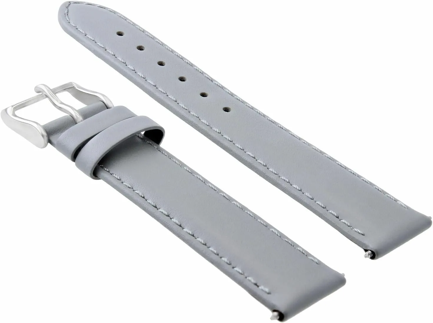 18MM-19MM-20MM-22MM-24MM Smooth Leather Watch Band for Citizen ECO Drive Grey