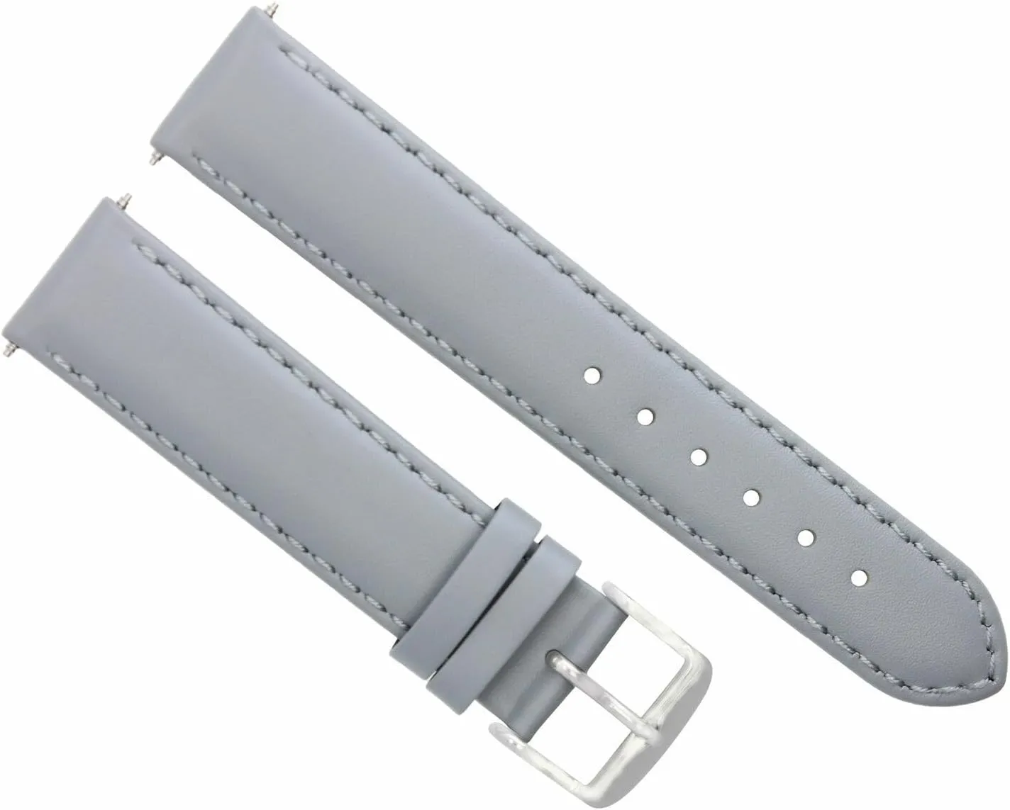 18MM-19MM-20MM-22MM-24MM Smooth Leather Watch Band for Citizen ECO Drive Grey