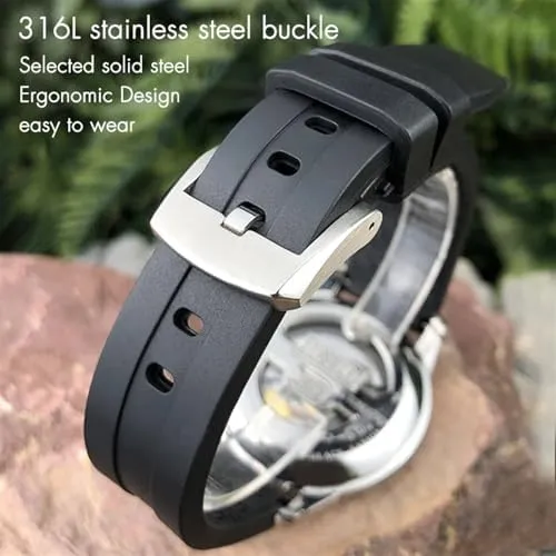 19mm 20mm Watchband for Tissot T114417 T114 Soft Rubber Silicone Watch Strap Butterfly Clasp Waterproof Sport Bracelets