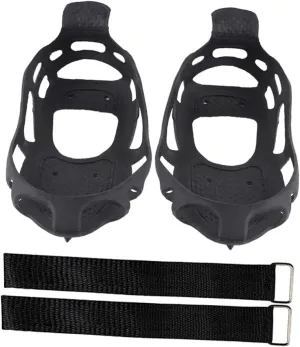 1set - Ice Grippers Non-Skid Crampons for Climbing Hiking Outdoor Use Tooth Snow Spikes Footwear Traction Devices Fits Shoes Boots for Safety