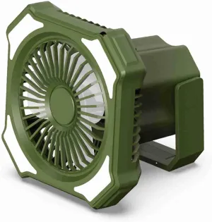 2-in-1 Outdoor Fan, Camping Lamp with 3 Wind Speeds and 3 Brightness Levels for Home Office Picnic Fishing