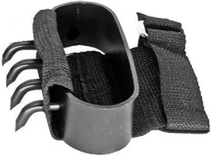 2 pcs Outdoor Mountain Tree Climbing Heavy Duty Hand Claw Spikes Paw Hooks Anti-Slip 4 Toothed Crampon Paw Hooks Wristband