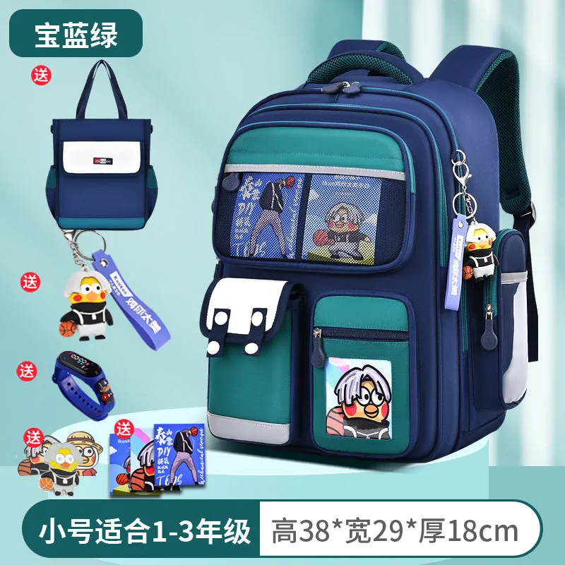 2023 Waterproof School Bag for Grade 1–6 Kids