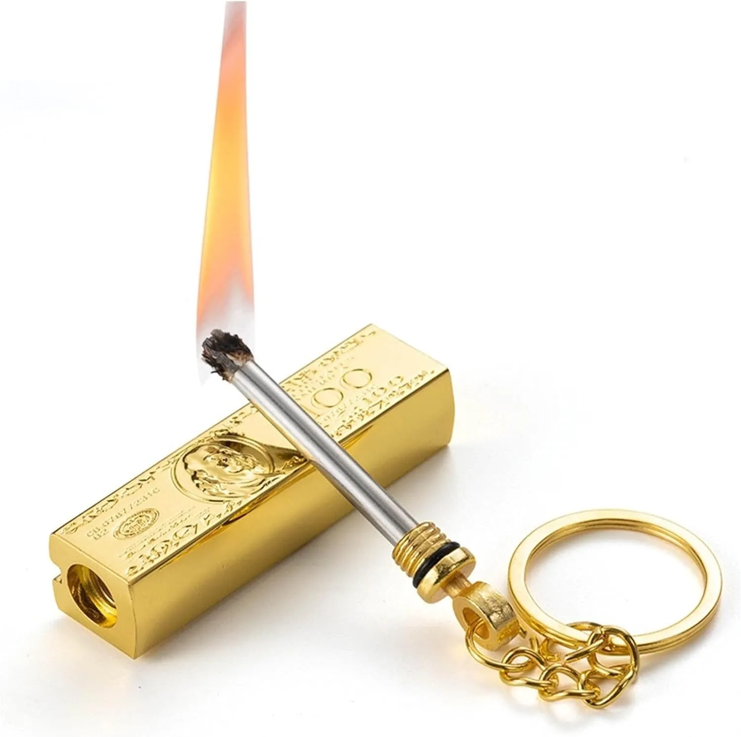 2024 Windproof and Waterproof Lighter, Soft Flame Keychain Lighter, Retro Kerosene Lighter, Box (excluding Kerosene)