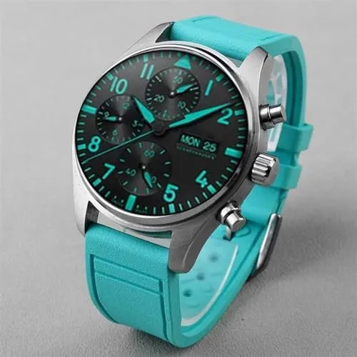 20mm 21mm 22mm for IWC Fluoro Rubber Watch Strap Quick Release Pilot AMG Petronas F1 Team Waterproof Sports Bracelet Watchband