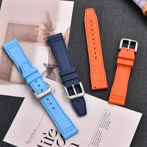 20mm 21mm 22mm Grade Fluororubber FKM Watch Strap Diving Waterproof Quick Release Watchbands