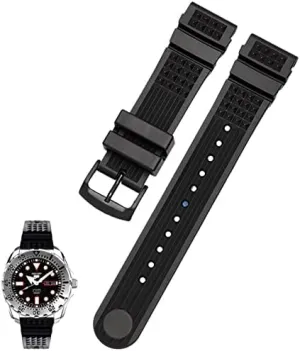 20mm 22mm for Seiko SRP601J1 Water Ghost Canned Watch Diving Strap Waterproof Bracelet Men Silicone Black Blue Sport Strap