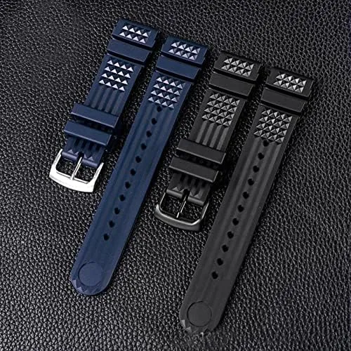 20mm 22mm for Seiko SRP601J1 Water Ghost Canned Watch Diving Strap Waterproof Bracelet Men Silicone Black Blue Sport Strap
