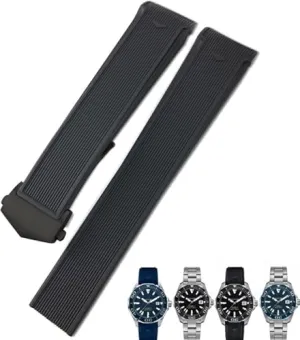 20mm 22mm Rubber Silicone Watch Strap Black Blue Brown Watch Bands for Tag Heuer for Carrera for AQUARACER F1 Diving Waterproof Bracelet