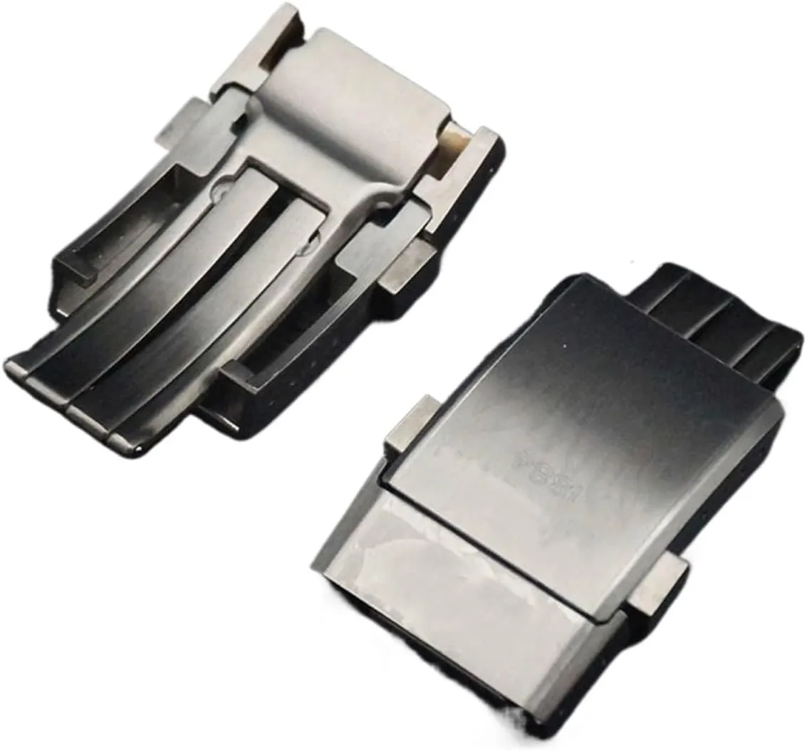 20mm Durable Rubber Silicone Strap Silver Adjustable Buckle Classic Buckle Men's Women's Stainless Steel Buckle Table buckle