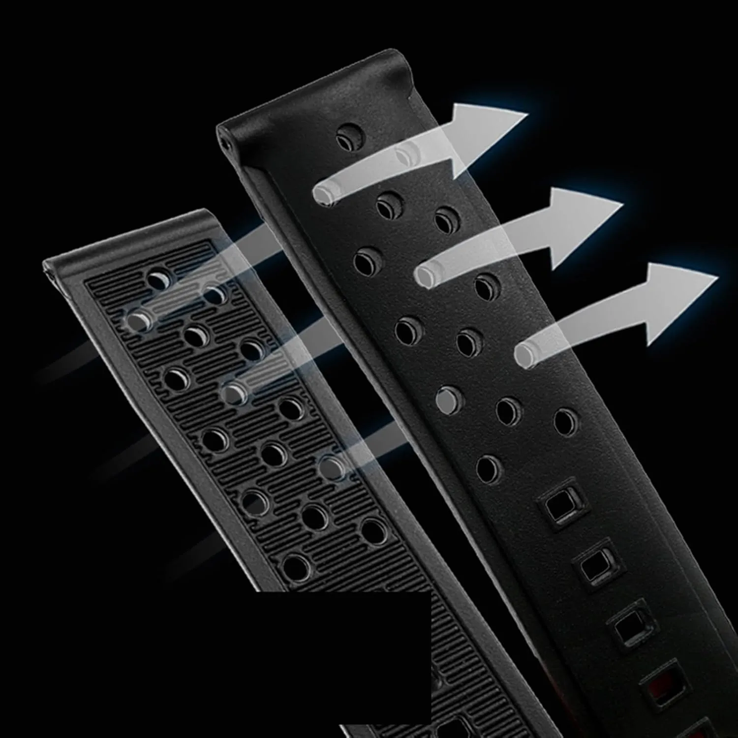 22mm Breathable Silicone Watchband for TAG heuer F1 CAZ201 WAZ2113 CAZ1010 Series Watch Strap Soft Rubber Folding Buckle