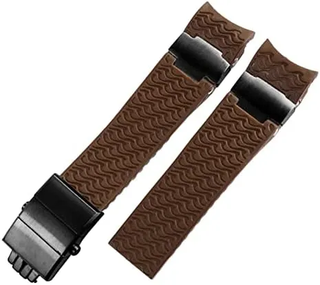 22mm for Ulysse Nardin Silicone Rubber Watch Band 263 Diver Curved End Strap Waterproof Belt Watch Bracelets
