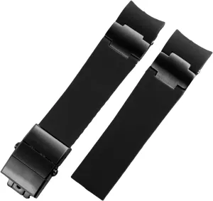 22mm for Ulysse Nardin Silicone Rubber Watch Band 263 Diver Curved End Strap Waterproof Belt Watch Bracelets