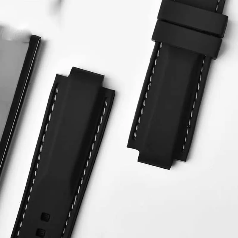 22mm Silicon Watchband forTudor PELAGOS Series 25500TN 25600TN Black Waterproof Rubber Dedicated Lug Watch Belt
