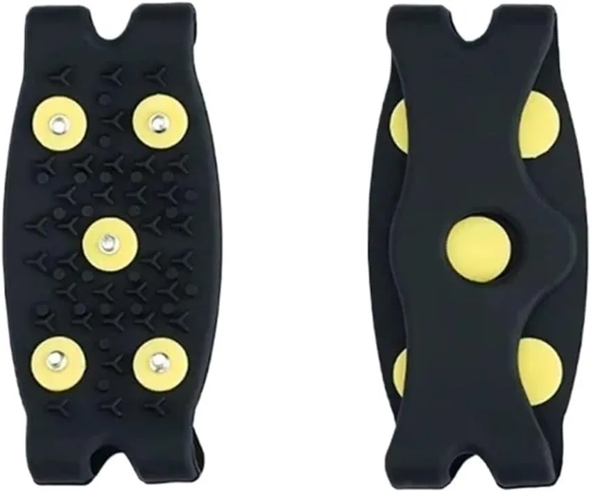 2pcs 5-Stud Snow Ice Claw Climbing Anti Slip Spikes Grips Crampon Cleats Sport Shoes Cover for Women Men Boots Cover