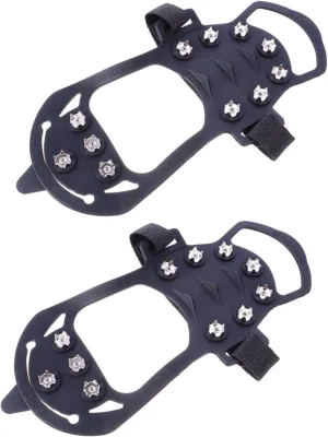 2Pcs Outdoor Ice Grippers for Boots Durable Slip Crampons with High Flexibility for Winter Walking Hiking and Snow Adventures for Various Footwear