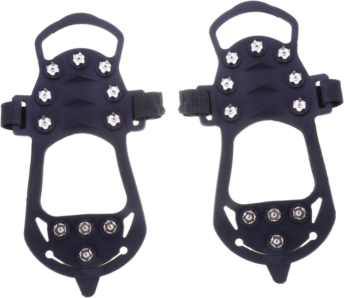2pcs Winter Ice Cleats for Shoes Non Slip Crampons with Spikes Lightweight for Snow Ice Portable Footwear Covers for Outdoor Safety