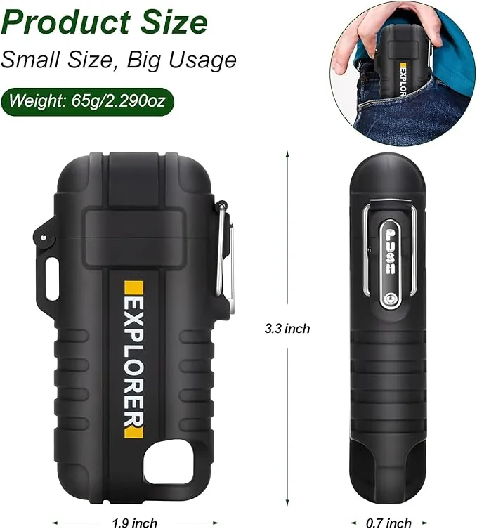 360 Flex Electric Lighter - USB Rechargeable Arc Lighter with Windproof Plasma Flame, Flexible Neck Grill Lighter, Waterproof Candle Lighter for Aromatherapy Camping BBQ -Survival Tactical Gear