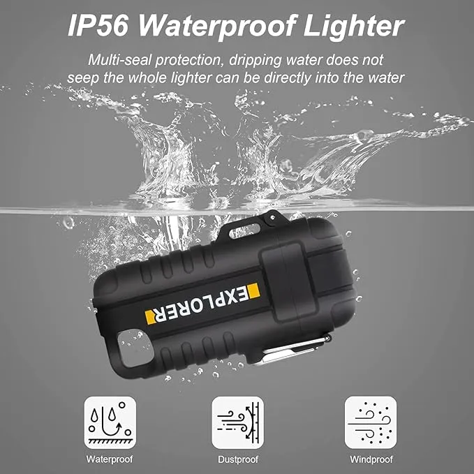360 Flex Electric Lighter - USB Rechargeable Arc Lighter with Windproof Plasma Flame, Flexible Neck Grill Lighter, Waterproof Candle Lighter for Aromatherapy Camping BBQ -Survival Tactical Gear