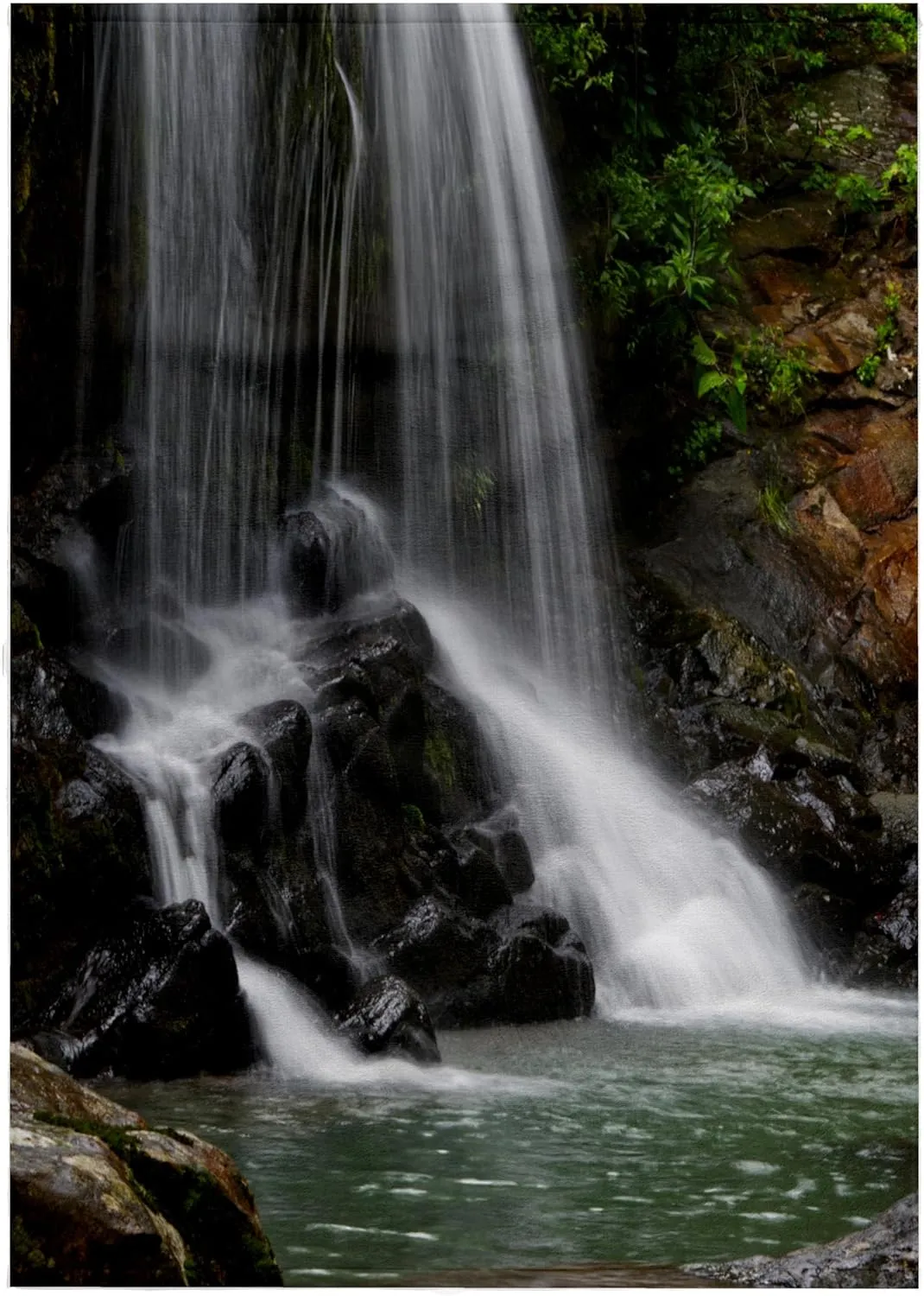 3dRose 22x30 Bath Hand Pool Towel - Waterfall Photography of Paine Creek on Cumberland Plateau in TN Designs - Photography
