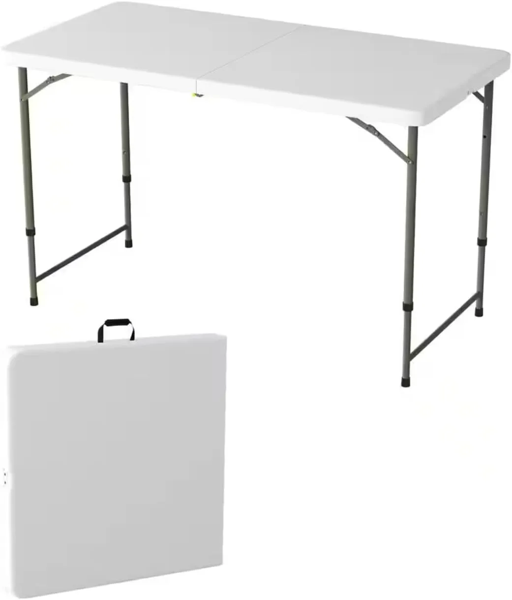 4 ft. Adjustable Folding Utility Table with 2-Height Settings SM79603