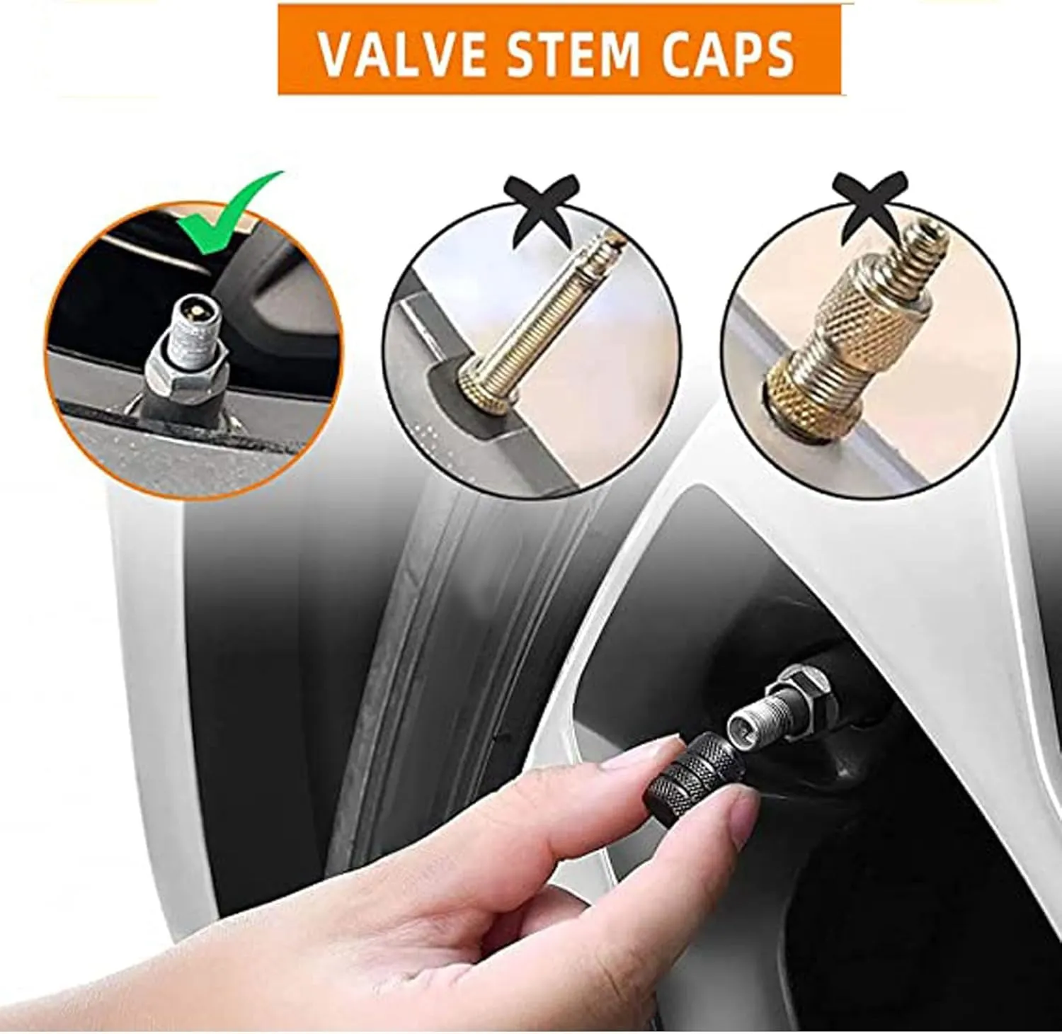 4 pcs Car Tyre Valve Caps for Smart 451 Brabus Smart 453 fortwo forfour, Dust Caps for Car Tyres Leak-Proof Car Tire Valve Stem Caps with Logo Metal Dust Caps,F