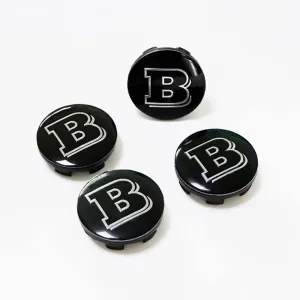 4 pcs Wheel Centre Caps for Smart Brabus 56 mm, Replacement Wheel Center Cap Auto Waterproof DustProof Center Wheel Hub Caps