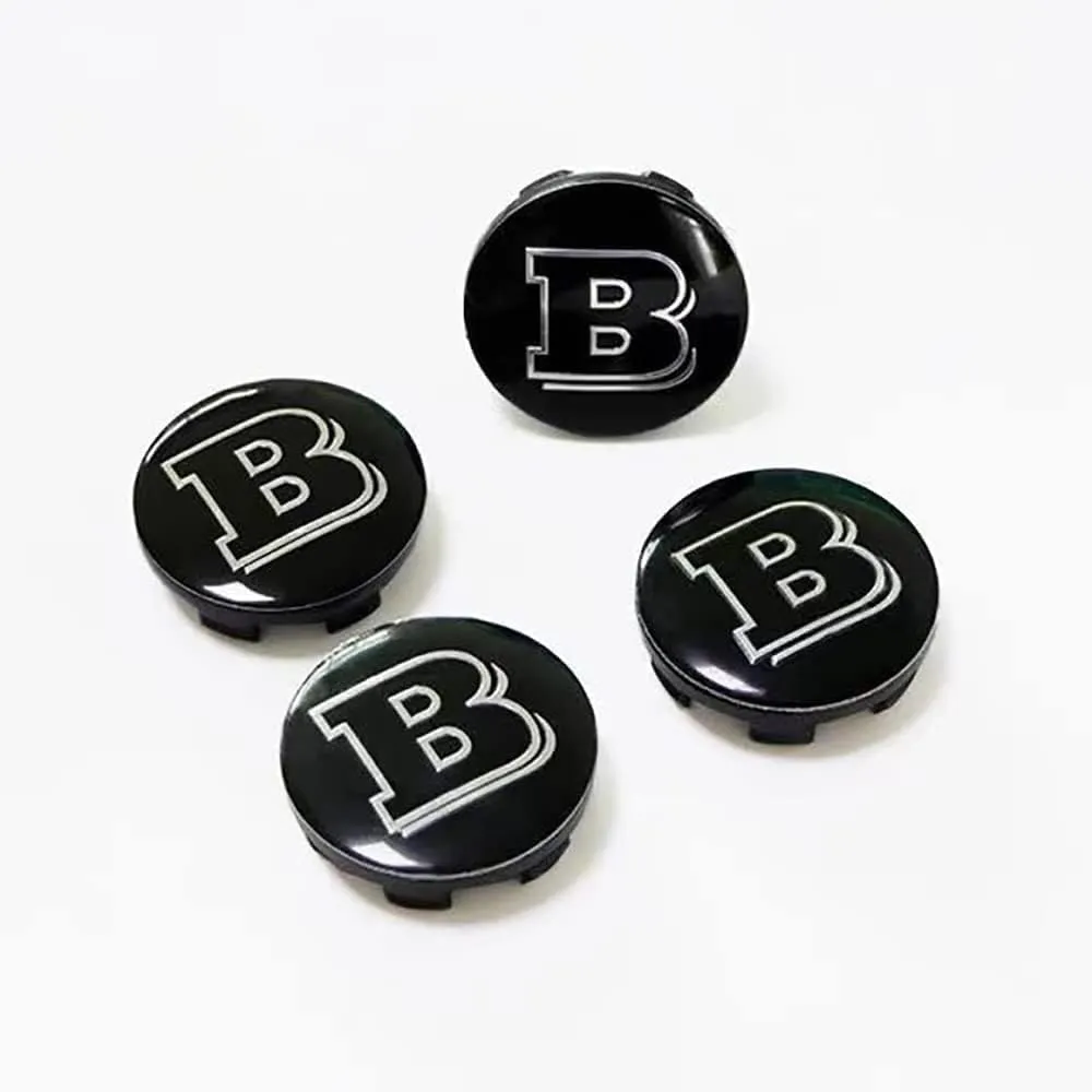 4 pcs Wheel Centre Caps for Smart Brabus 56 mm, Replacement Wheel Center Cap Auto Waterproof DustProof Center Wheel Hub Caps
