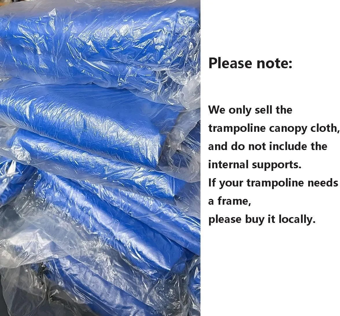 6/8/10/12/14/16ft Trampoline Awning, Rain and Snow Shelter Canopy Fabric, Tarp Material, Frameless Cover.(6ft)