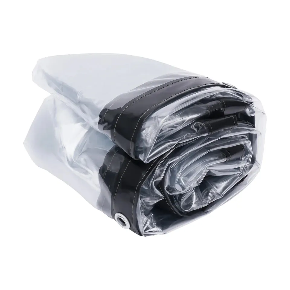 8 * 20 FT Waterproof Commercial Grade PVC Clear Awning Clear Tarp Medium Duty Waterproof New Material Tarp Cover Clear Tarps