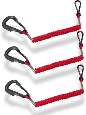 8M0092849 Boat Kill Switch Lanyard - [3 PCS] Boat Engine Emergency Stop Switch, Safety Lanyard Cord Tether for Mercury Mercruiser Outboard Motor Replacement 15920T54, 15920A54, 15920Q54, Red, 36 Inch