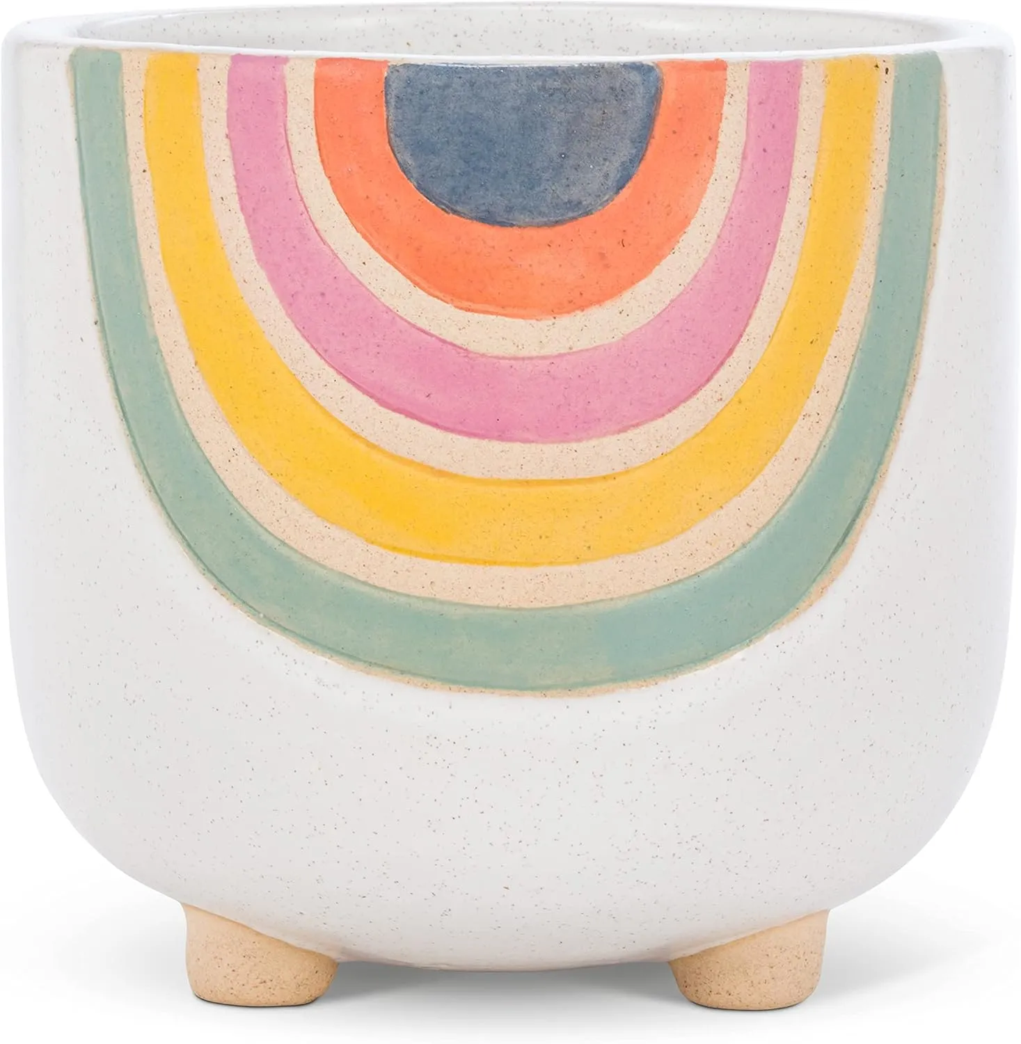 Abbott Collection 27-VIBE-735-LG Large Rainbow Planter with Legs, 5.5"