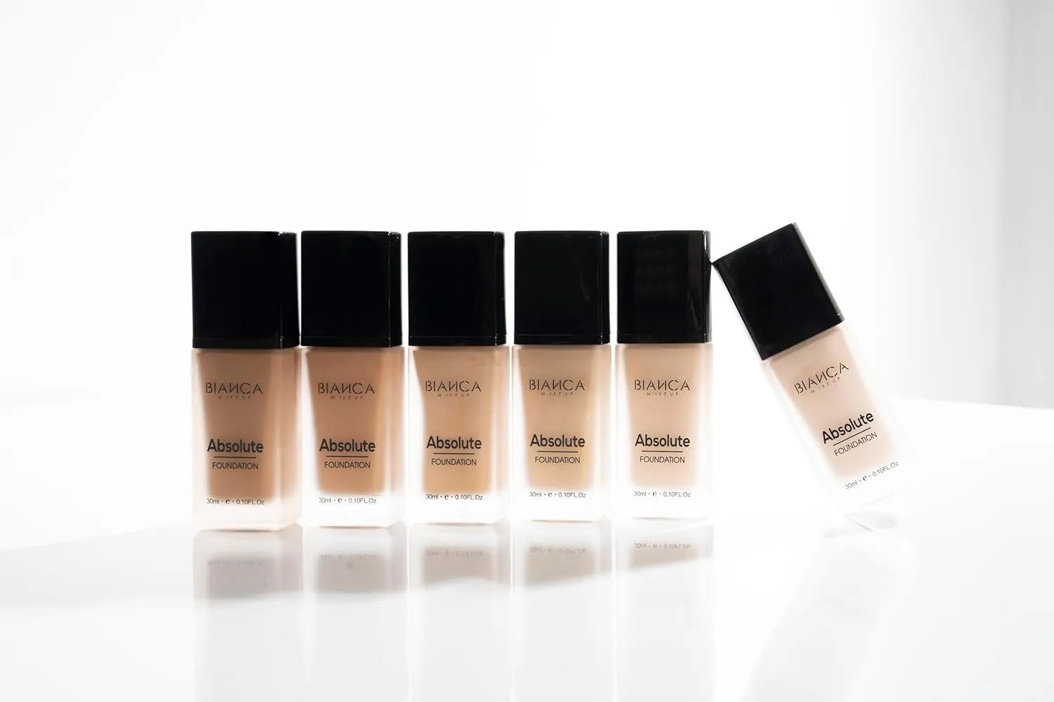 Absolute Foundation | Bianca Makeup | Liquid Foundation with Full Coverage | Shine and Oil Control | 24-hour Wear | Water and Humidity Resistant | Various Shades (Toast, 0.10 Fl Oz)