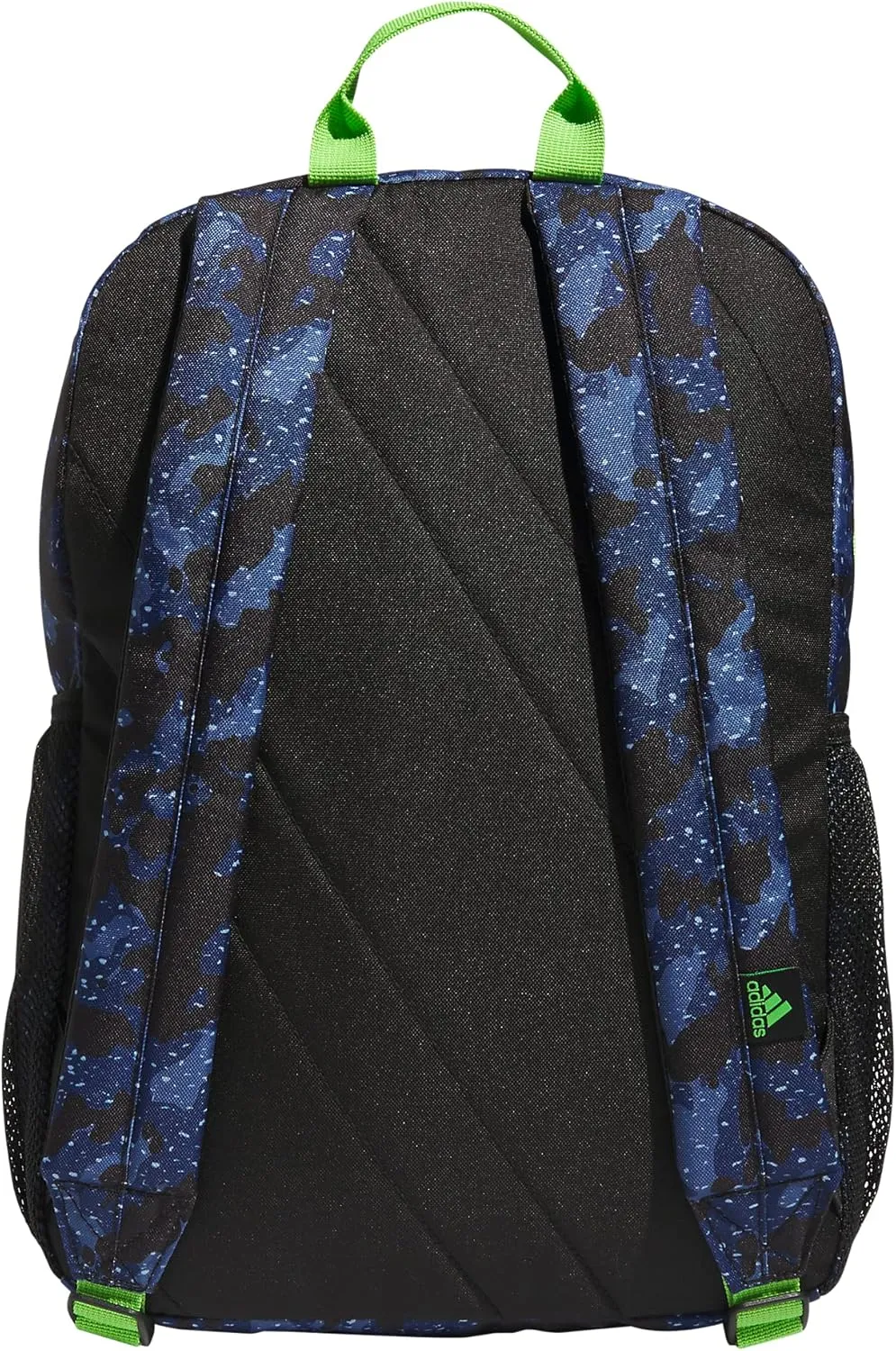 adidas Ready Small Backpack for Women and Men, Durable Laptop Bag for Work, Galaxy Camo Dark Blue/Lucid Lime Green, One Size
