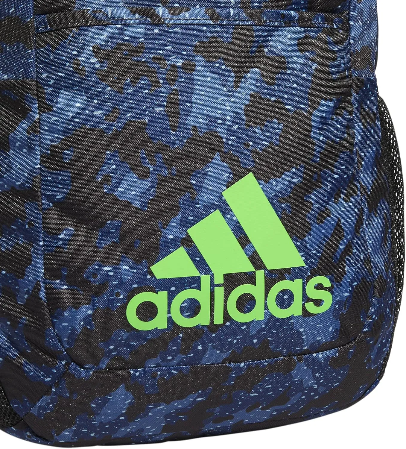 adidas Ready Small Backpack for Women and Men, Durable Laptop Bag for Work, Galaxy Camo Dark Blue/Lucid Lime Green, One Size