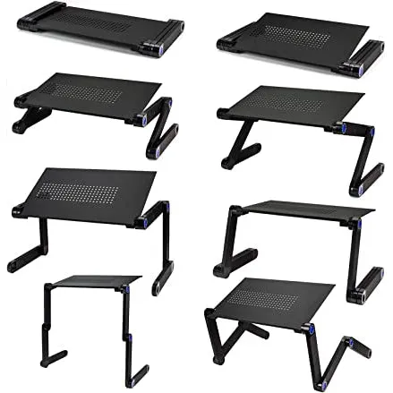Adjustable & Portable Vented Laptop Desk - Black